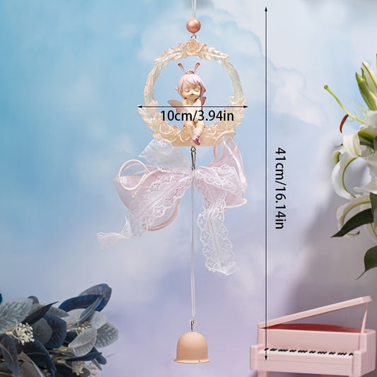 Leather Feather Butterfly Wind Chime Pendant Home Decoration