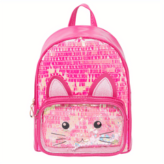 Colorful Sequins Cat Small Backpack for Kids