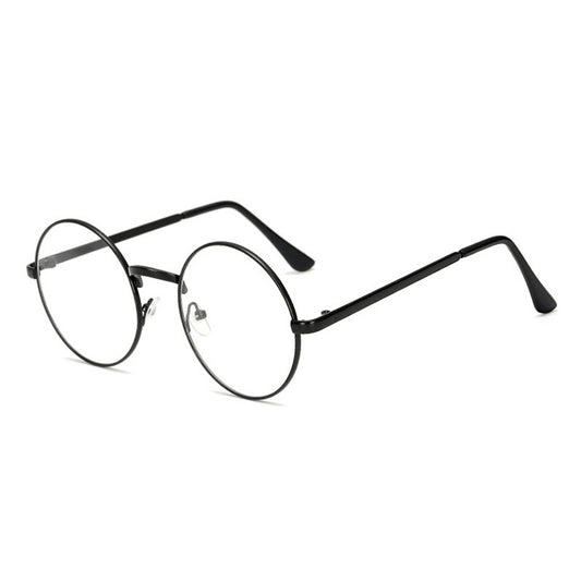 Multicolor Round Frame Metal Glasses with Zipper Box