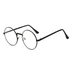 Multicolor Round Frame Metal Glasses with Zipper Box
