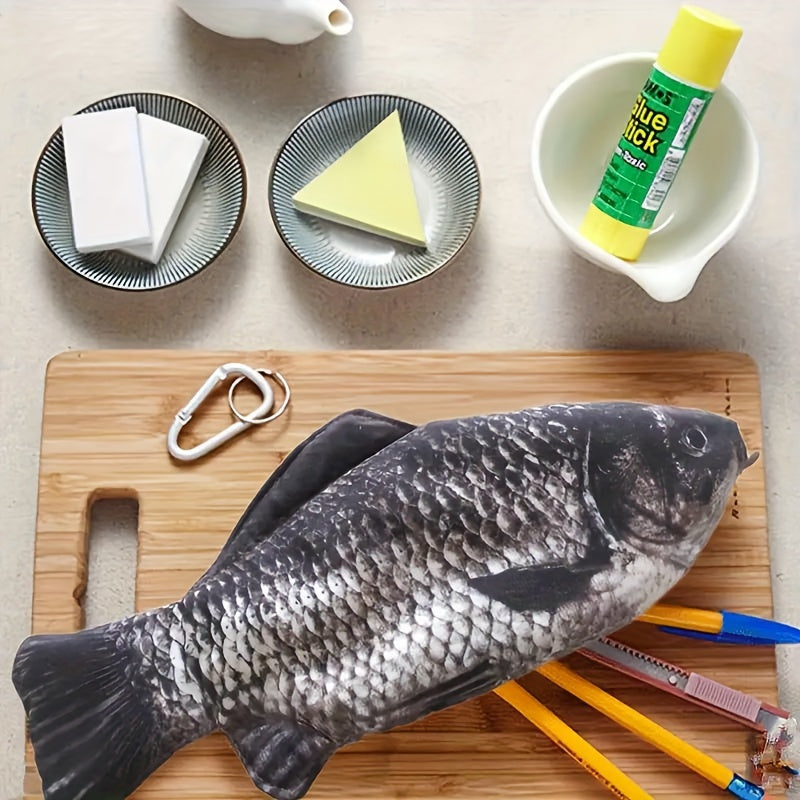Creative Fish Shape Pencil Bag Makeup Bag Cosmetic Bag with Zipper