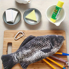 Creative Fish Shape Pencil Bag Makeup Bag Cosmetic Bag with Zipper
