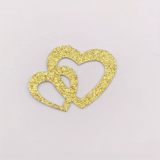 50pcs Heart Confetti Wedding Table Decoration Sparkling Glitter Paper Shreds