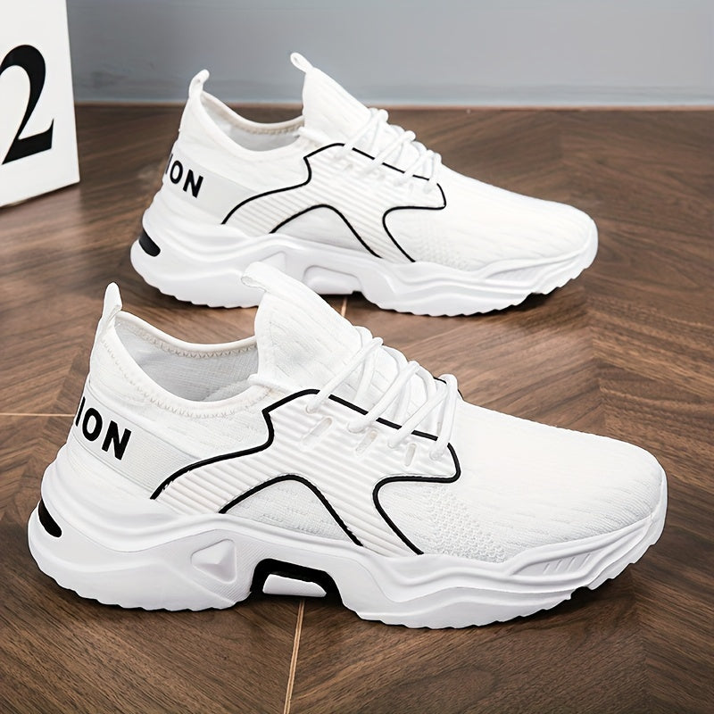 Women's Letter Graphic Mesh Running Shoes Anti Slip Athletic Sneakers