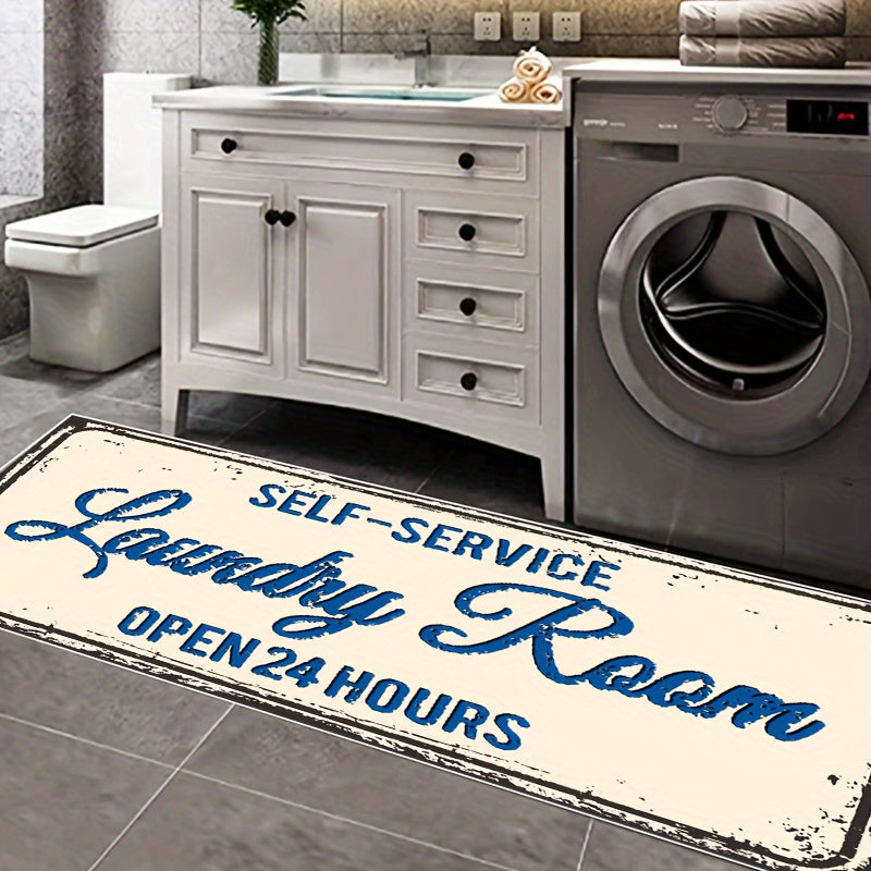 Durable Washable Area Rug Non Slip Water Absorbent Laundry Room Rug