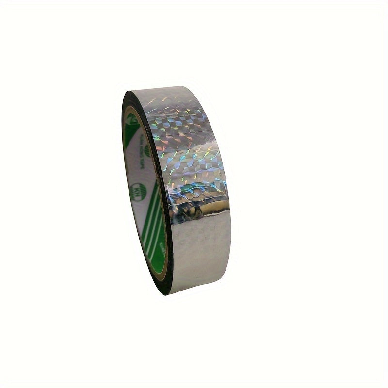 50m Roll Silver Glitter Laser Tape Bright Colorful Decorative Office Gift Wrappi