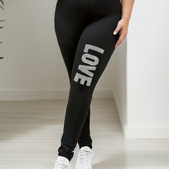  Casual Leggings Women's Plus Rhinestone Elastic Leggings
