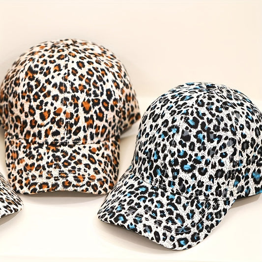 Leopard Print Baseball Cap Vintage Casual Sports Hat Adjustable