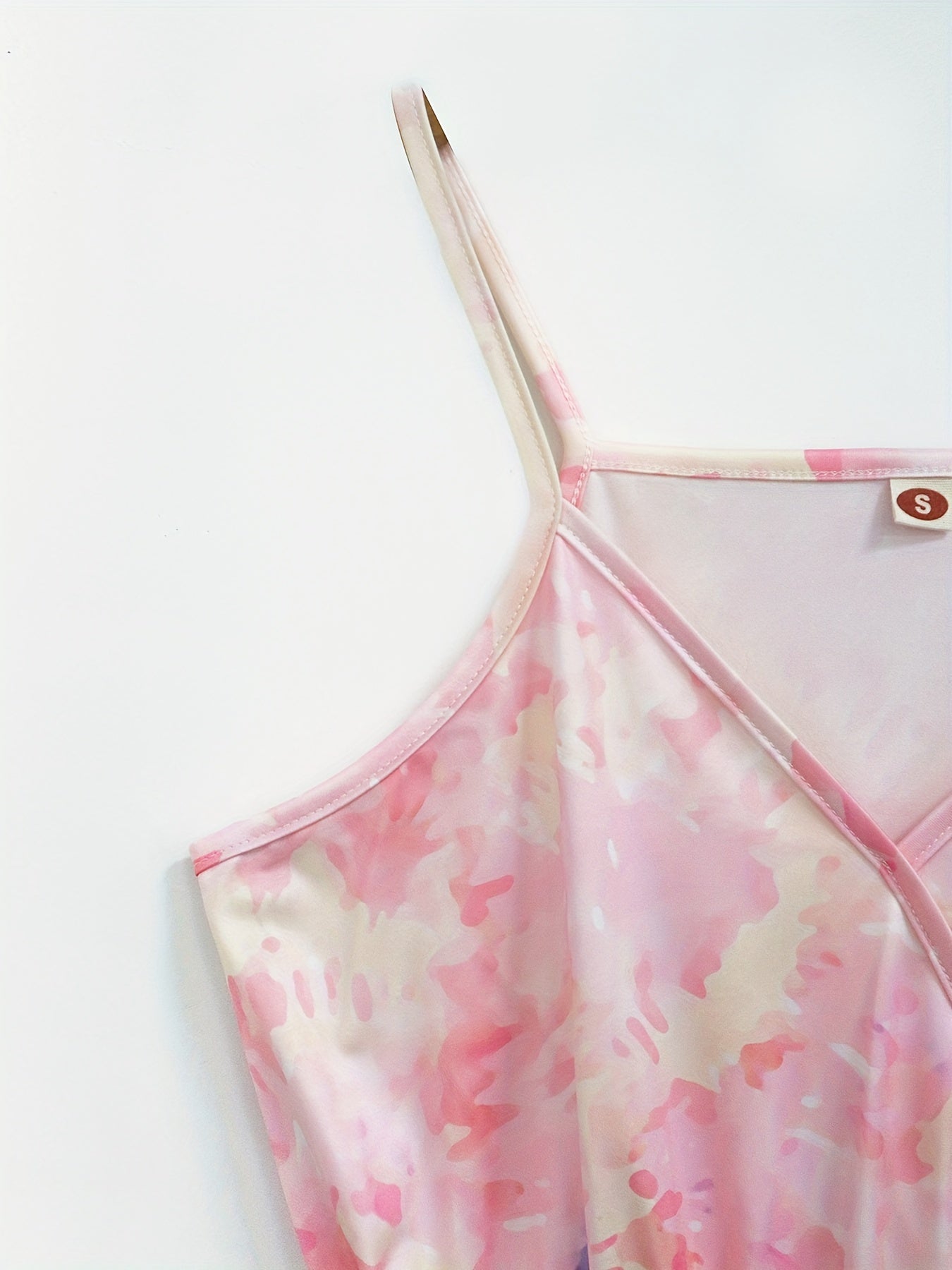 Tie Dye V-Neck Cami Romper Jumpsuit