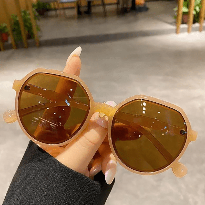 Round Sunglasses For Women Men Casual Anti Glare Glasses UV400