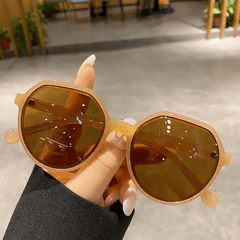 Round Sunglasses For Women Men Casual Anti Glare Glasses UV400