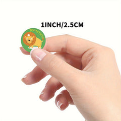 500 Fun Cartoon Animal Fruit Reward Stickers Teachers Incentive Stickers