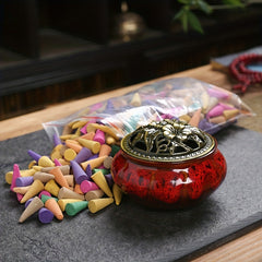 60pcs Aromatherapy Incense Cones for Air Purification & Relaxation