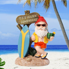 Beach Gnome Statue for Outdoor and Indoor Decor