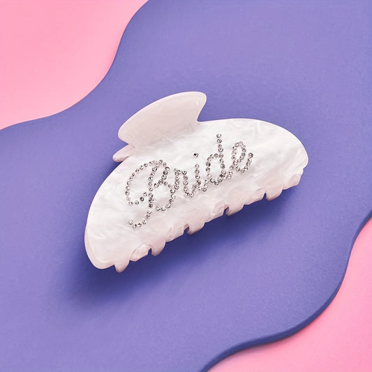 Bride Claw Hair Clip Rhinestone Logo Bachelorette Party Decorations