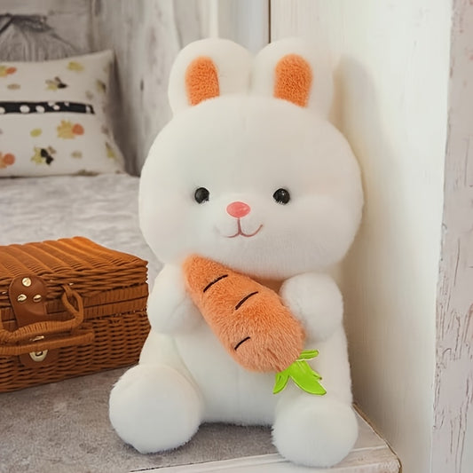 Cute Rabbit Plush Toy with Carrot Soft Stuffed Animal