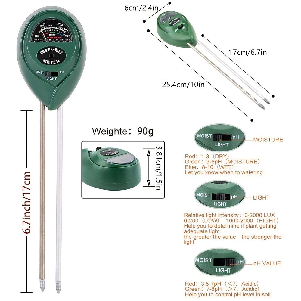 Discover Your Soil with 3-in-1 Tester Kit