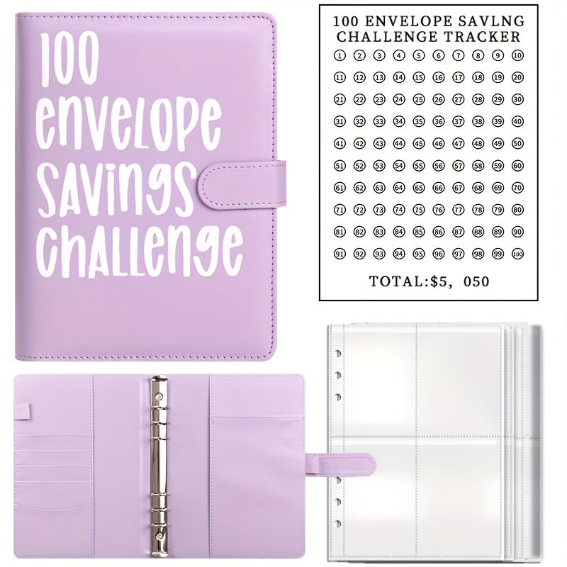 Savings Challenge Book 100 Envelopes Budget Planner with Cash Envelopes