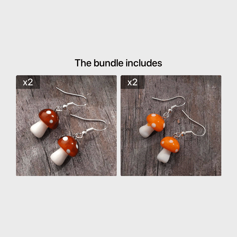 Vintage Gothic Mushroom Earrings Women Men
