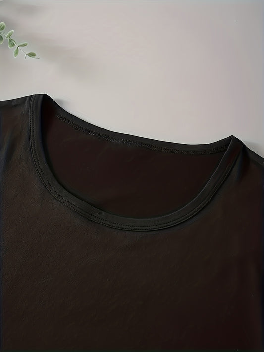 Smiling Face Print Casual T Shirt Round Neck Short Slee