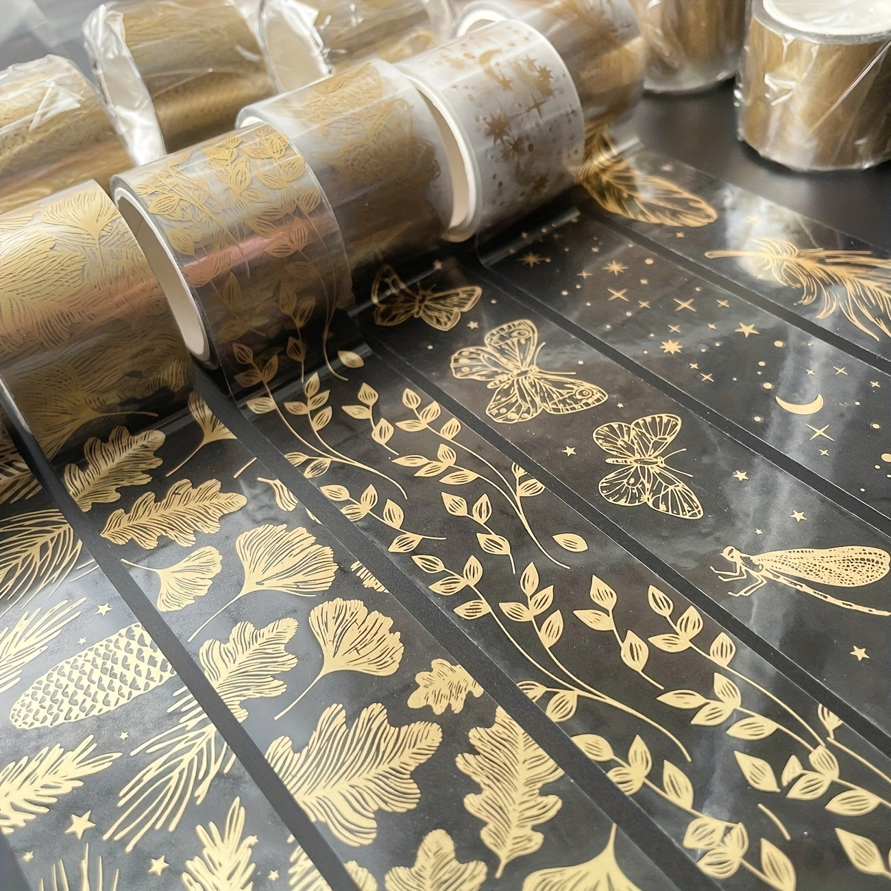 PET Bronzing Washi Tape Waterproof Transparent Decorative