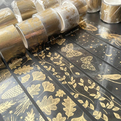 PET Bronzing Washi Tape Waterproof Transparent Decorative