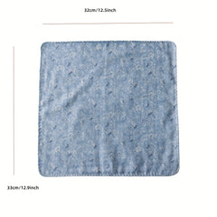 30 Floral Handkerchief Lightweight Cotton Double Layer Hankies Soft Absorbent