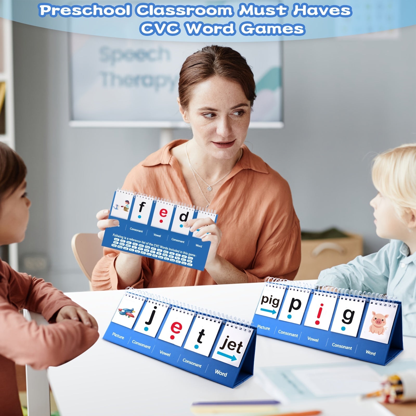 CVC English Words Natural Spelling Desk Calendar - Teaching Words