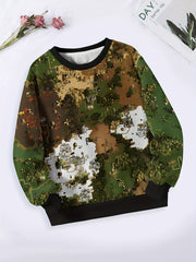 Kids Battlefield Game Graphic Long Sleeve Sweatshirt