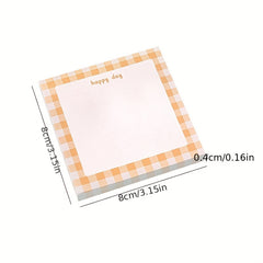 Plaid Sticky Notes Student High value Notepad Landscaping Stickers