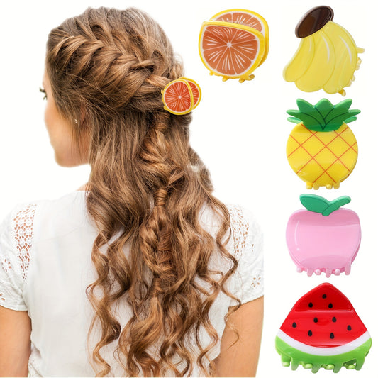 Acrylic Fruit Shape Hair Claw Non-slip Hair Accessories