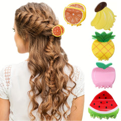Acrylic Fruit Shape Hair Claw Non-slip Hair Accessories
