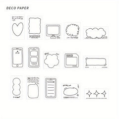15pcs Pattern Note Paper DIY Decor Material for Message Note Book