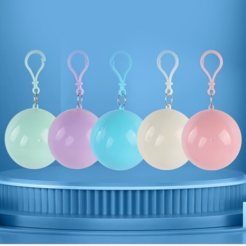 Outdoor Ball Shaped Disposable Raincoat for Hiking