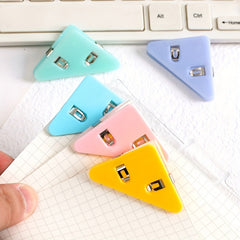Triangle Corner Clip Folder Test Paper Bill Clip Student Book Clip
