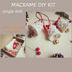 3pcs Macrame Jingle Bell DIY Kit Christmas Craft Set