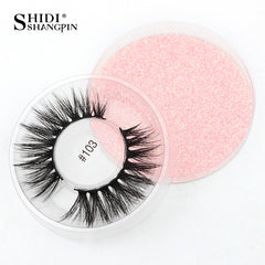 1Pair Natural Long False Eyelash Round Box 3D Eyelashes