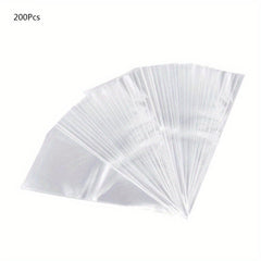 200pcs Clear Plastic Conical Bags with Straps for Business