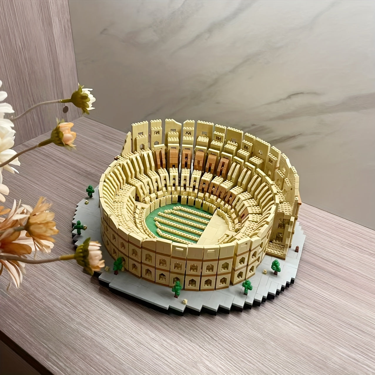 3D Roman Colosseum Building Blocks Model Educational Toy Gift
