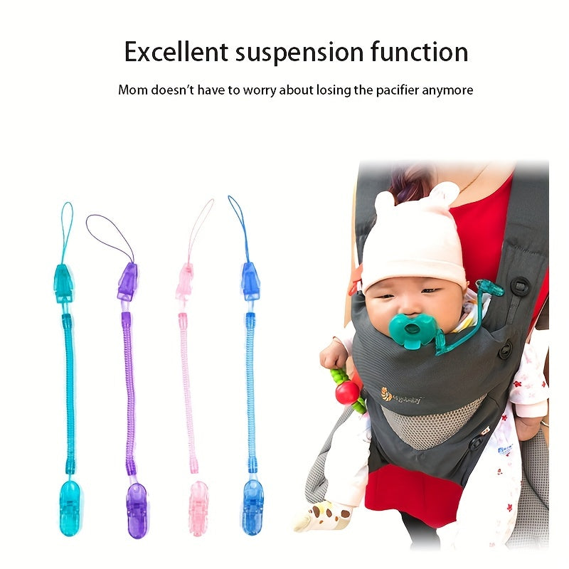 Retractable Baby Pacifier Clip Anti-drop Chain Silicone Holder Teether Chain