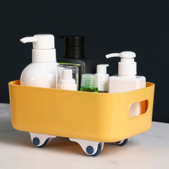 4pcs Stickable Wheels Furniture Casters Storage Box Rollers Trash Can Rollers