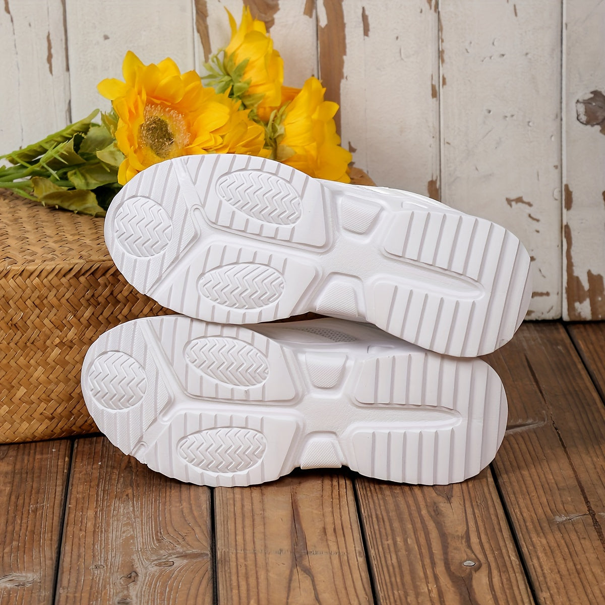 Chunky Sneakers Heighten Lightweight Woven Shoes Breathable Running Shoes
