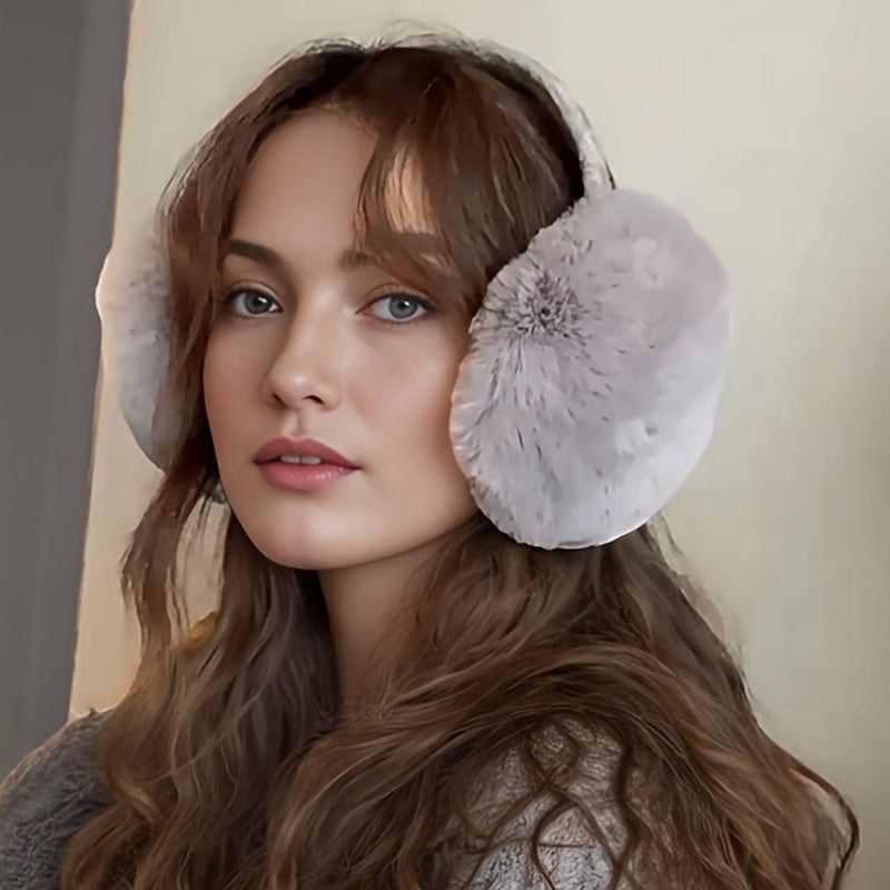 Foldable Earmuffs Winter Warm Plush Ear Covers Stylish Thickened Ear Warmer