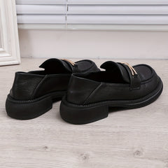Geometric Decor Loafers Retro Slip-On Oxford Shoes