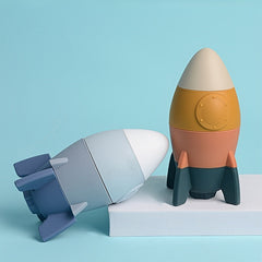 Silicone Rocket Stacking Toy for Toddlers