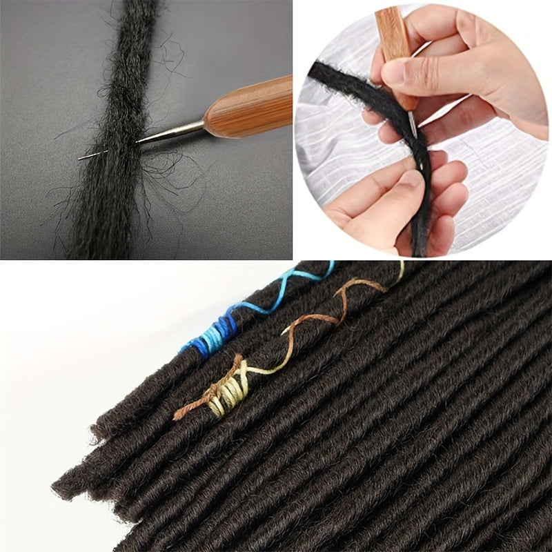 Dreadlocks Tool Set 12pcs Crochet Hooks 40pcs Hair Rings