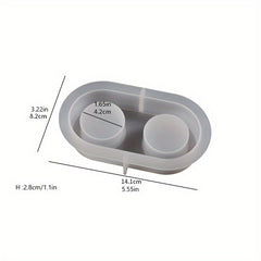 Cylindrical Candle Holder Silicone Mold for DIY Aroma Ornament Grinder
