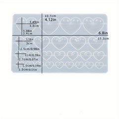 Heart Patch Resin Mold Love Pendant Epoxy Silicone DIY Craft Jewelry Making