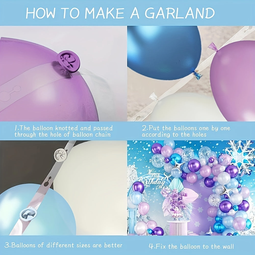 Ice & Snow Balloon Garland Arch Kit for Party Decoration