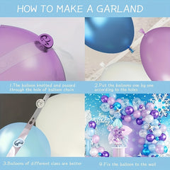 Ice & Snow Balloon Garland Arch Kit for Party Decoration